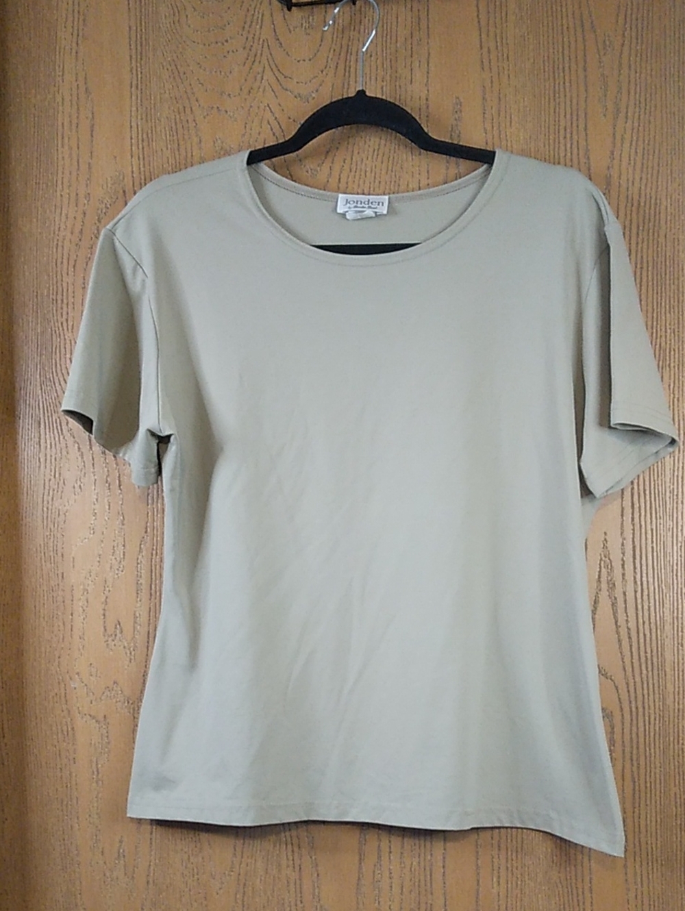 Jonden 90s Y2K Women’s Short Sleeve Beige Crew Neck Tee